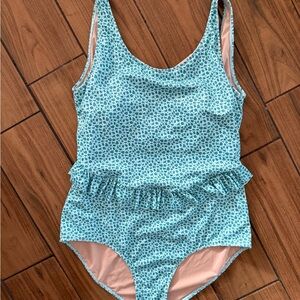 Kortni Jeane Women’s Skirted One Piece in Blue Ditsy Floral